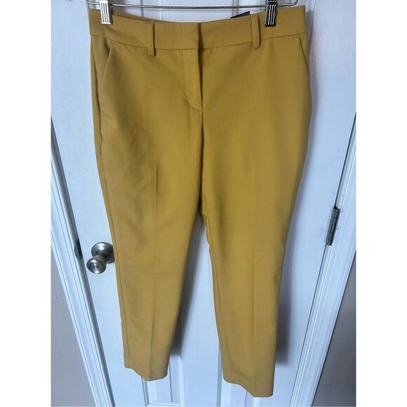 Express dress pants mustard yellow  colonist ankle midrise size 2 - Picture 1 of 6